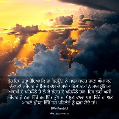 Picture 03 - ਖ਼ਰੋਜ 13:15 PANIRV - ਫੇਰ ਇਸ ਤਰ੍ਹਾਂ ਹੋਇਆ - Bible Verse Picture