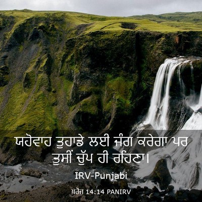 Picture 03 - ਖ਼ਰੋਜ 14:14 PANIRV - ਯਹੋਵਾਹ ਤੁਹਾਡੇ ਲਈ - Bible Verse Picture