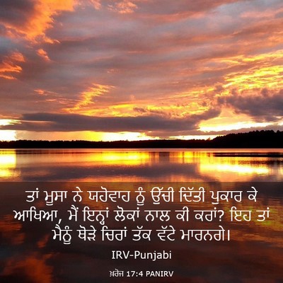Picture 03 - ਖ਼ਰੋਜ 17:4 PANIRV - ਤਾਂ ਮੂਸਾ ਨੇ ਯਹੋਵਾਹ - Bible Verse Picture
