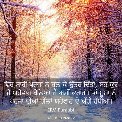 Picture 03 - ਖ਼ਰੋਜ 19:8 PANIRV - ਫਿਰ ਸਾਰੀ ਪਰਜਾ ਨੇ ਰਲ - Bible Verse Picture