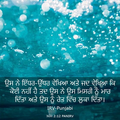 Picture 03 - ਖ਼ਰੋਜ 2:12 PANIRV - ਉਸ ਨੇ ਇੱਧਰ-ਉੱਧਰ - Bible Verse Picture
