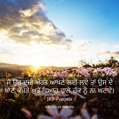 Picture 03 - ਖ਼ਰੋਜ 21:10 PANIRV - ਜੇ ਉਹ ਦੂਜੀ ਔਰਤ ਆਪਣੇ - Bible Verse Picture