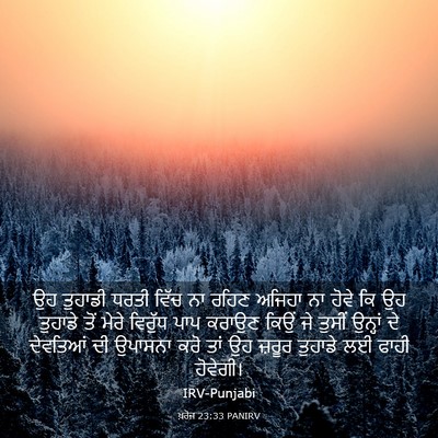 Picture 03 - ਖ਼ਰੋਜ 23:33 PANIRV - ਉਹ ਤੁਹਾਡੀ ਧਰਤੀ - Bible Verse Picture