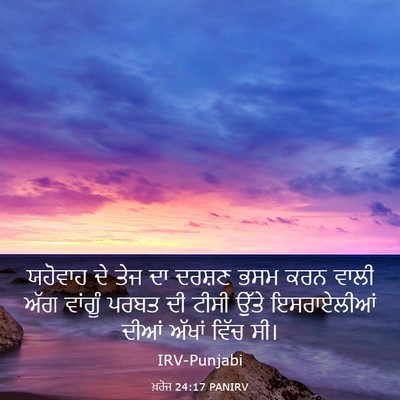 Picture 03 - ਖ਼ਰੋਜ 24:17 PANIRV - ਯਹੋਵਾਹ ਦੇ ਤੇਜ ਦਾ - Bible Verse Picture