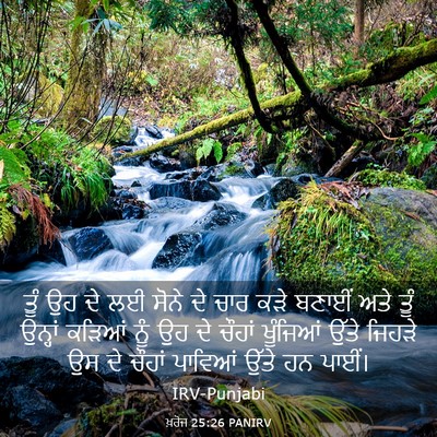 Picture 03 - ਖ਼ਰੋਜ 25:26 PANIRV - ਤੂੰ ਉਹ ਦੇ ਲਈ ਸੋਨੇ - Bible Verse Picture