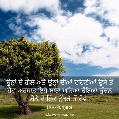 Picture 03 - ਖ਼ਰੋਜ 25:36 PANIRV - ਉਨ੍ਹਾਂ ਦੇ ਗੋਲੇ ਅਤੇ - Bible Verse Picture