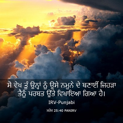Picture 03 - ਖ਼ਰੋਜ 25:40 PANIRV - ਸੋ ਵੇਖ ਤੂੰ ਉਨ੍ਹਾਂ - Bible Verse Picture