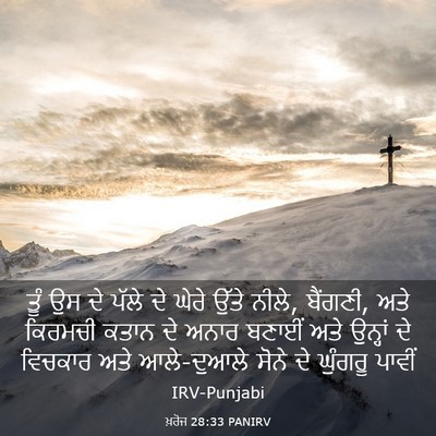Picture 03 - ਖ਼ਰੋਜ 28:33 PANIRV - ਤੂੰ ਉਸ ਦੇ ਪੱਲੇ ਦੇ - Bible Verse Picture