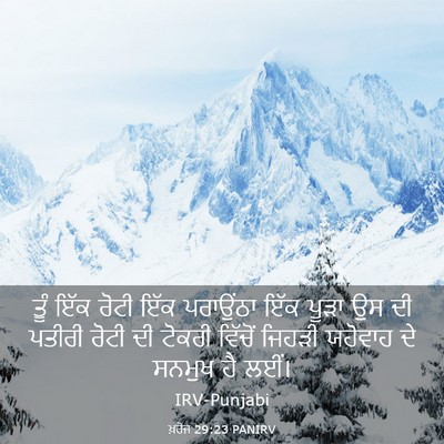 Picture 03 - ਖ਼ਰੋਜ 29:23 PANIRV - ਤੂੰ ਇੱਕ ਰੋਟੀ ਇੱਕ - Bible Verse Picture