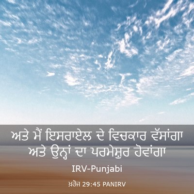 Picture 03 - ਖ਼ਰੋਜ 29:45 PANIRV - ਅਤੇ ਮੈਂ ਇਸਰਾਏਲ ਦੇ - Bible Verse Picture