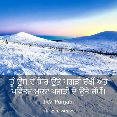 Picture 03 - ਖ਼ਰੋਜ 29:6 PANIRV - ਤੂੰ ਉਸ ਦੇ ਸਿਰ ਉੱਤੇ - Bible Verse Picture
