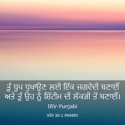 Picture 03 - ਖ਼ਰੋਜ 30:1 PANIRV - ਤੂੰ ਧੂਪ ਧੁਖਾਉਣ ਲਈ - Bible Verse Picture