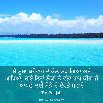 Picture 03 - ਖ਼ਰੋਜ 32:31 PANIRV - ਸੋ ਮੂਸਾ ਯਹੋਵਾਹ ਦੇ - Bible Verse Picture