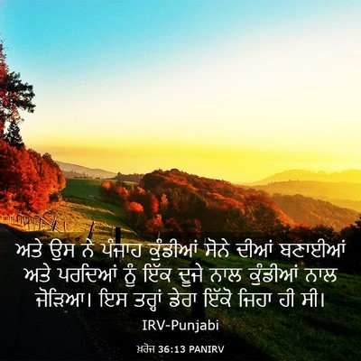 Picture 03 - ਖ਼ਰੋਜ 36:13 PANIRV - ਅਤੇ ਉਸ ਨੇ ਪੰਜਾਹ - Bible Verse Picture