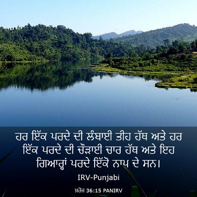 Picture 03 - ਖ਼ਰੋਜ 36:15 PANIRV - ਹਰ ਇੱਕ ਪਰਦੇ ਦੀ - Bible Verse Picture