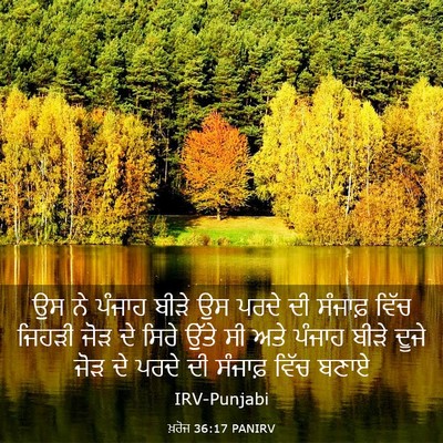 Picture 03 - ਖ਼ਰੋਜ 36:17 PANIRV - ਉਸ ਨੇ ਪੰਜਾਹ ਬੀੜੇ ਉਸ - Bible Verse Picture