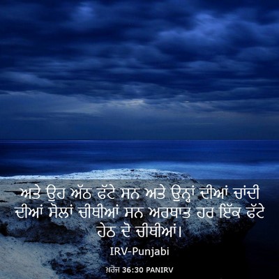 Picture 03 - ਖ਼ਰੋਜ 36:30 PANIRV - ਅਤੇ ਉਹ ਅੱਠ ਫੱਟੇ ਸਨ - Bible Verse Picture
