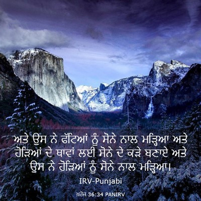 Picture 03 - ਖ਼ਰੋਜ 36:34 PANIRV - ਅਤੇ ਉਸ ਨੇ ਫੱਟਿਆਂ - Bible Verse Picture