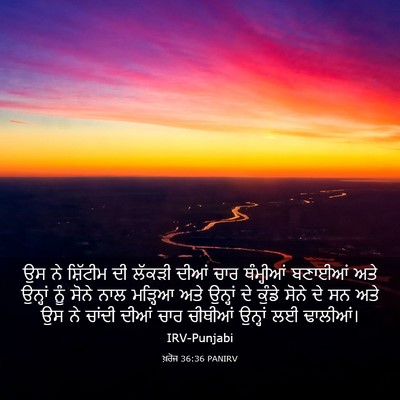 Picture 03 - ਖ਼ਰੋਜ 36:36 PANIRV - ਉਸ ਨੇ ਸ਼ਿੱਟੀਮ ਦੀ - Bible Verse Picture