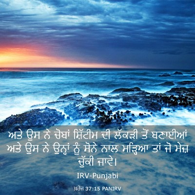 Picture 03 - ਖ਼ਰੋਜ 37:15 PANIRV - ਅਤੇ ਉਸ ਨੇ ਚੋਬਾਂ - Bible Verse Picture
