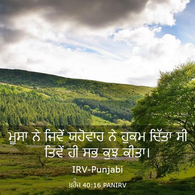 Picture 03 - ਖ਼ਰੋਜ 40:16 PANIRV - ਮੂਸਾ ਨੇ ਜਿਵੇਂ - Bible Verse Picture
