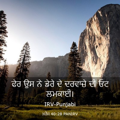 Picture 03 - ਖ਼ਰੋਜ 40:28 PANIRV - ਫੇਰ ਉਸ ਨੇ ਡੇਰੇ ਦੇ - Bible Verse Picture