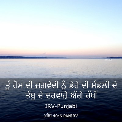 Picture 03 - ਖ਼ਰੋਜ 40:6 PANIRV - ਤੂੰ ਹੋਮ ਦੀ ਜਗਵੇਦੀ - Bible Verse Picture