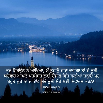 Picture 03 - ਖ਼ਰੋਜ 8:28 PANIRV - ਤਦ ਫ਼ਿਰਊਨ ਨੇ ਆਖਿਆ, - Bible Verse Picture