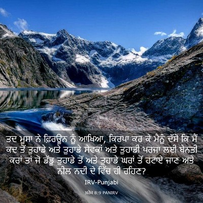 Picture 03 - ਖ਼ਰੋਜ 8:9 PANIRV - ਤਦ ਮੂਸਾ ਨੇ ਫ਼ਿਰਊਨ - Bible Verse Picture