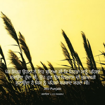 Picture 03 - ਗਲਾਤਿਯਾ 1:23 PANIRV - ਪਰ ਸਿਰਫ਼ ਉਹਨਾਂ ਨੇ - Bible Verse Picture