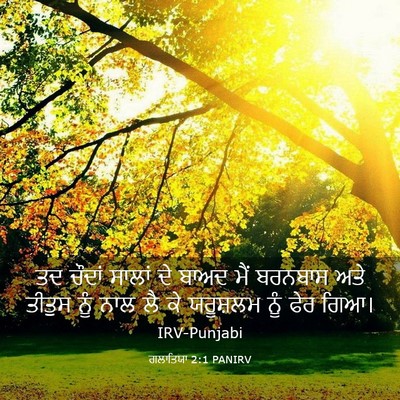 Picture 03 - ਗਲਾਤਿਯਾ 2:1 PANIRV - ਤਦ ਚੌਦਾਂ ਸਾਲਾਂ ਦੇ - Bible Verse Picture