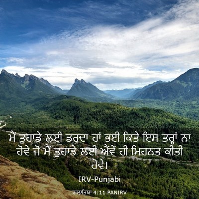 Picture 03 - ਗਲਾਤਿਯਾ 4:11 PANIRV - ਮੈਂ ਤੁਹਾਡੇ ਲਈ ਡਰਦਾ - Bible Verse Picture