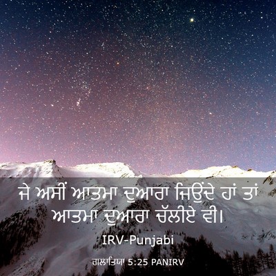 Picture 03 - ਗਲਾਤਿਯਾ 5:25 PANIRV - ਜੇ ਅਸੀਂ ਆਤਮਾ ਦੁਆਰਾ - Bible Verse Picture