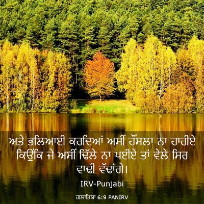 Picture 03 - ਗਲਾਤਿਯਾ 6:9 PANIRV - ਅਤੇ ਭਲਿਆਈ ਕਰਦਿਆਂ - Bible Verse Picture
