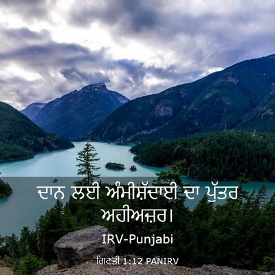 Picture 03 - ਗਿਣਤੀ 1:12 PANIRV - ਦਾਨ ਲਈ ਅੰਮੀਸ਼ੱਦਾਈ - Bible Verse Picture