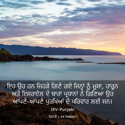 Picture 03 - ਗਿਣਤੀ 1:44 PANIRV - ਇਹ ਉਹ ਹਨ ਜਿਹੜੇ ਗਿਣੇ - Bible Verse Picture