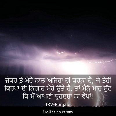 Picture 03 - ਗਿਣਤੀ 11:15 PANIRV - ਜੇਕਰ ਤੂੰ ਮੇਰੇ ਨਾਲ - Bible Verse Picture