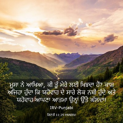 Picture 03 - ਗਿਣਤੀ 11:29 PANIRV - ਮੂਸਾ ਨੇ ਆਖਿਆ, ਕੀ - Bible Verse Picture