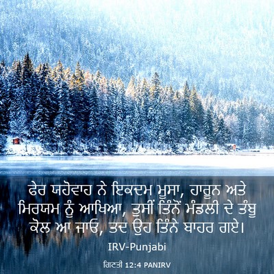 Picture 03 - ਗਿਣਤੀ 12:4 PANIRV - ਫੇਰ ਯਹੋਵਾਹ ਨੇ ਇਕਦਮ - Bible Verse Picture