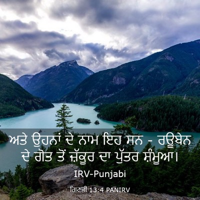 Picture 03 - ਗਿਣਤੀ 13:4 PANIRV - ਅਤੇ ਉਹਨਾਂ ਦੇ ਨਾਮ ਇਹ - Bible Verse Picture