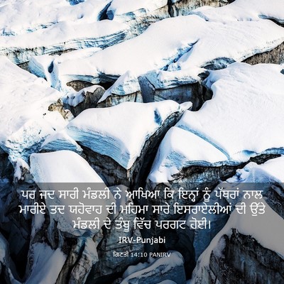 Picture 03 - ਗਿਣਤੀ 14:10 PANIRV - ਪਰ ਜਦ ਸਾਰੀ ਮੰਡਲੀ ਨੇ - Bible Verse Picture