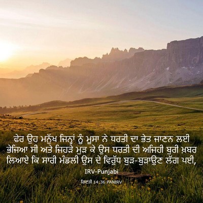 Picture 03 - ਗਿਣਤੀ 14:36 PANIRV - ਫੇਰ ਉਹ ਮਨੁੱਖ - Bible Verse Picture