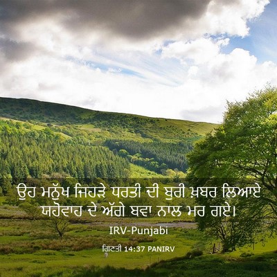 Picture 03 - ਗਿਣਤੀ 14:37 PANIRV - ਉਹ ਮਨੁੱਖ ਜਿਹੜੇ - Bible Verse Picture