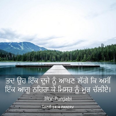 Picture 03 - ਗਿਣਤੀ 14:4 PANIRV - ਤਦ ਉਹ ਇੱਕ ਦੂਜੇ ਨੂੰ - Bible Verse Picture