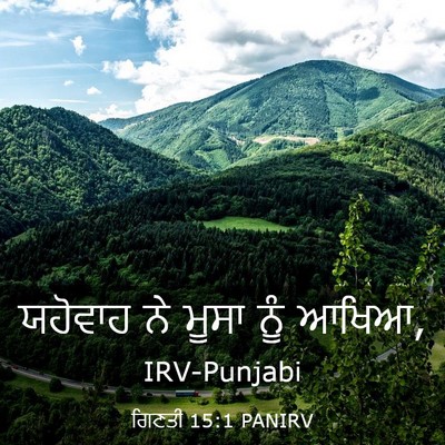Picture 03 - ਗਿਣਤੀ 15:1 PANIRV - ਯਹੋਵਾਹ ਨੇ ਮੂਸਾ ਨੂੰ - Bible Verse Picture