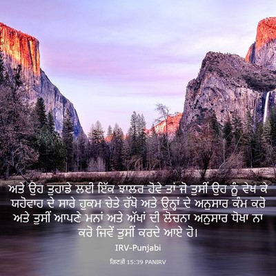 Picture 03 - ਗਿਣਤੀ 15:39 PANIRV - ਅਤੇ ਉਹ ਤੁਹਾਡੇ ਲਈ - Bible Verse Picture