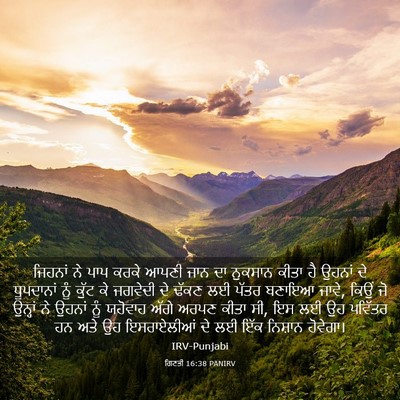 Picture 03 - ਗਿਣਤੀ 16:38 PANIRV - ਜਿਹਨਾਂ ਨੇ ਪਾਪ ਕਰਕੇ - Bible Verse Picture
