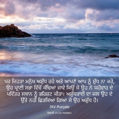 Picture 03 - ਗਿਣਤੀ 19:20 PANIRV - ਪਰ ਜਿਹੜਾ ਮਨੁੱਖ - Bible Verse Picture