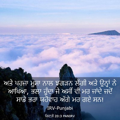 Picture 03 - ਗਿਣਤੀ 20:3 PANIRV - ਅਤੇ ਪਰਜਾ ਮੂਸਾ ਨਾਲ - Bible Verse Picture