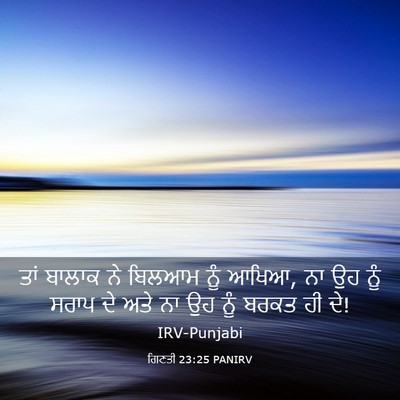 Picture 03 - ਗਿਣਤੀ 23:25 PANIRV - ਤਾਂ ਬਾਲਾਕ ਨੇ ਬਿਲਆਮ - Bible Verse Picture